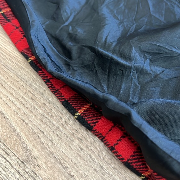 Sellecca Women’s Oversize Red Plaid One Button Pocket Wool Blend Blazer Size 10 - Picture 9 of 9